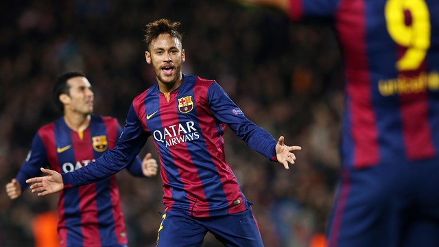 Neymar scored Barça's second goal against PSG (by FC Barcelona)