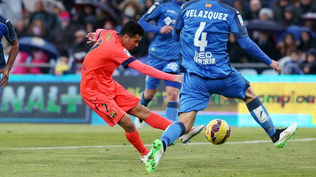 Pedro scored three goals against Getafe last season, but on Saturday the game stayed without goals (by FC Barcelona)
