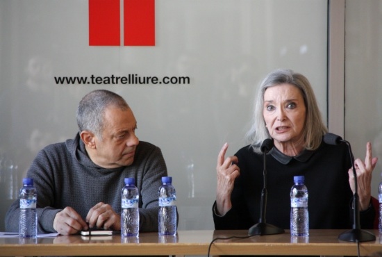 Lluís Pasqual (left) and Núria Espert (right) presenting their King Lear (by P. Cortina)