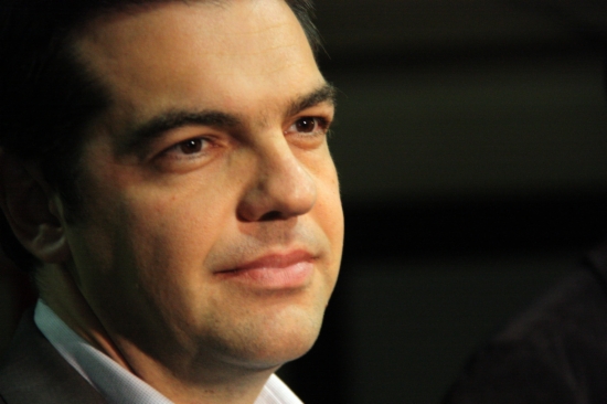 Alexis Tsipras participated in an ICV-EUiA rally in the last Catalan elections, held in November 2012 (by N. Julià)