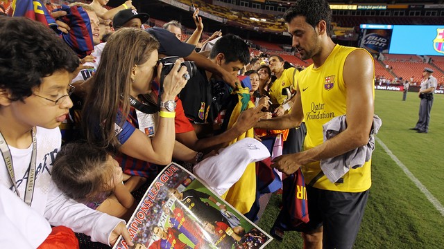 Sergio Busquets during Barça's last USA tour (by FC Barcelona)