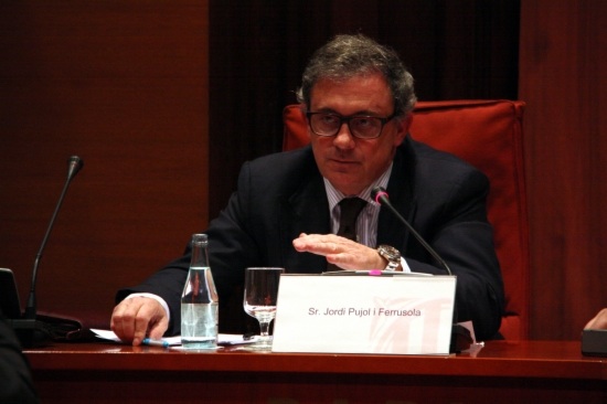 Jordi Pujol Ferrusola at the Catalan Parliament's comission investigating fraud and corruption (by N. Julià)