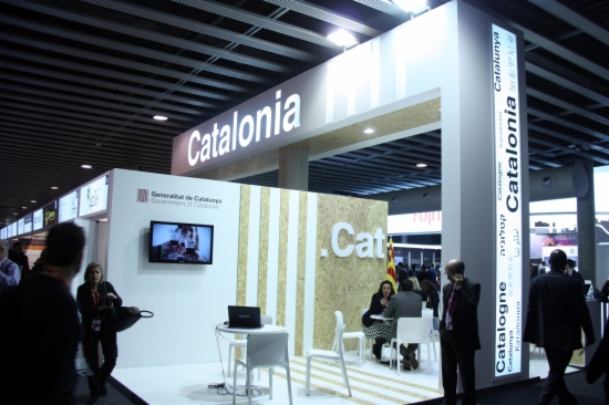 A stand grouping Catalan companies at the 2015 Mobile World Congress (by J. Morros)