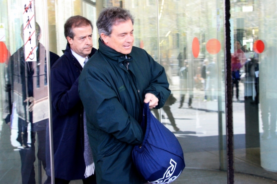 Jordi Pujol Ferrusola, leaving the court building on Thursday (by P. Mateos)