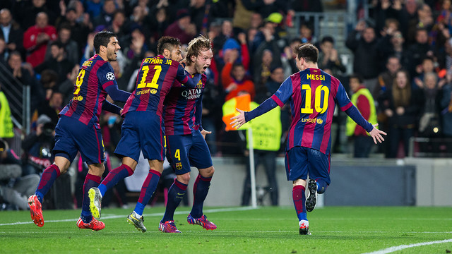 Ivan Rakitic scored Barça's only goal against Manchester City (by FC Barcelona)