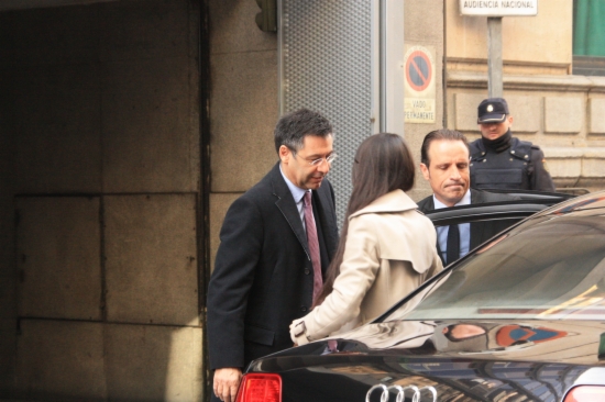 The current FC Barcelona President, Josep Maria Bartomeu, when he testified before the judge in March (by X. Vallbona)