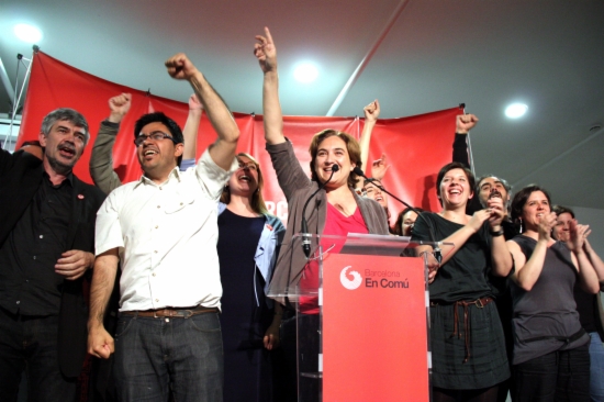 Ada Colau in her first speech after the electoral results (by ACN)