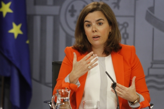 The Spanish Deputy Prime Minister, Soraya Sáenz de Santamaría, explaining the new bill (by ACN)