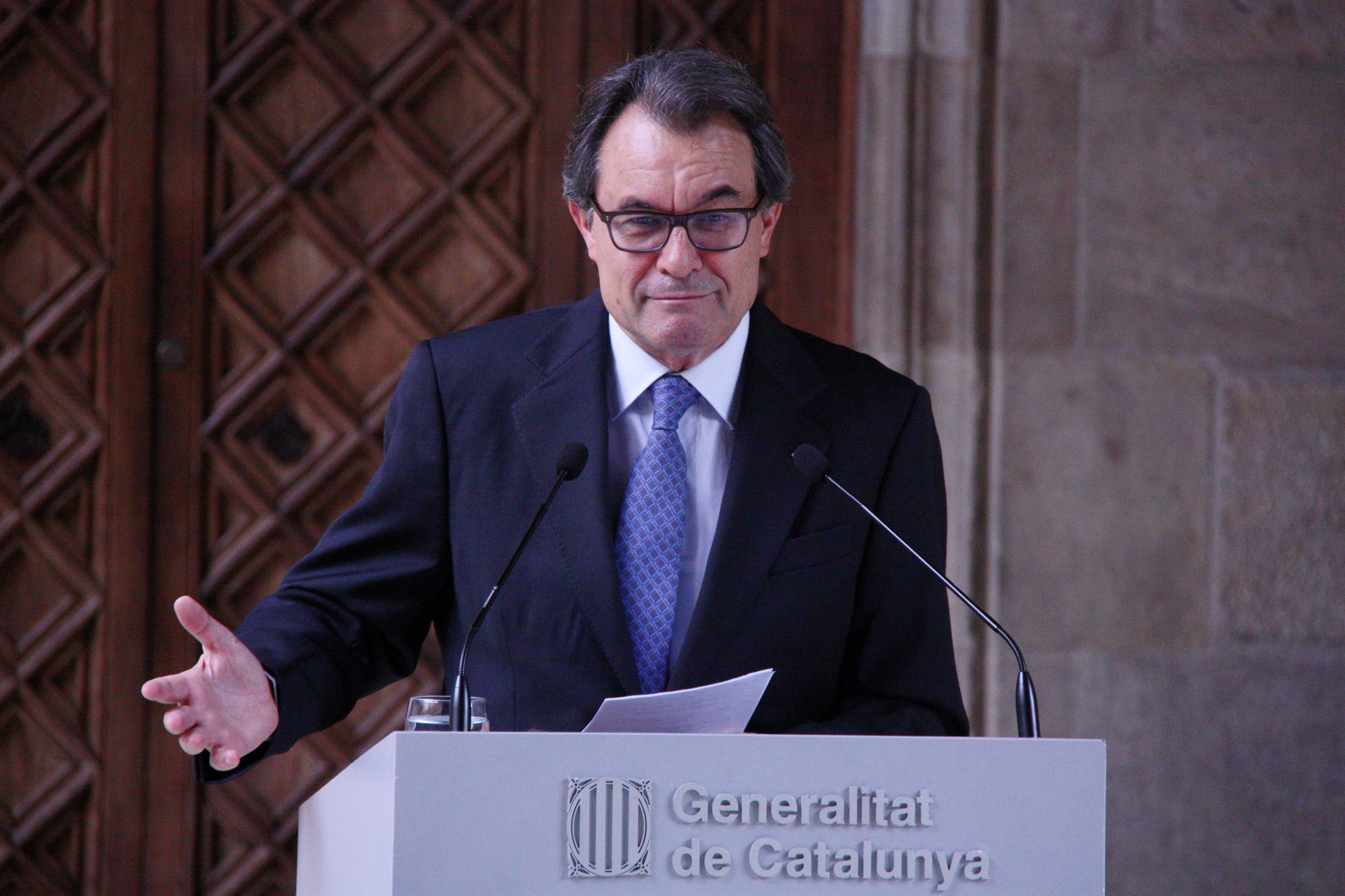Catalan President Artur Mas, during his press conference (by ACN)