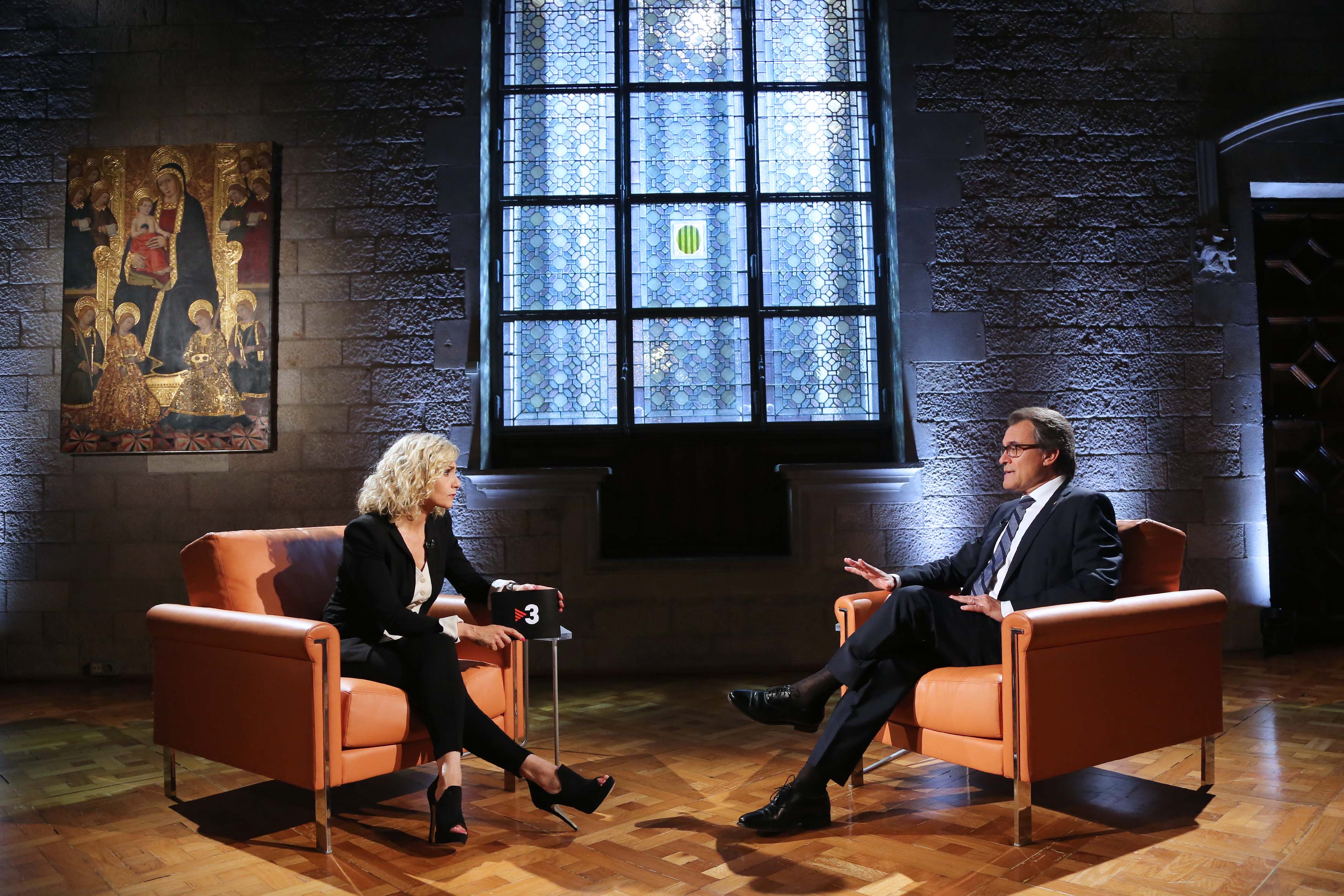The Catalan President, Artur Mas, interviewed by Mònica Terribas (by Rubén Moreno)