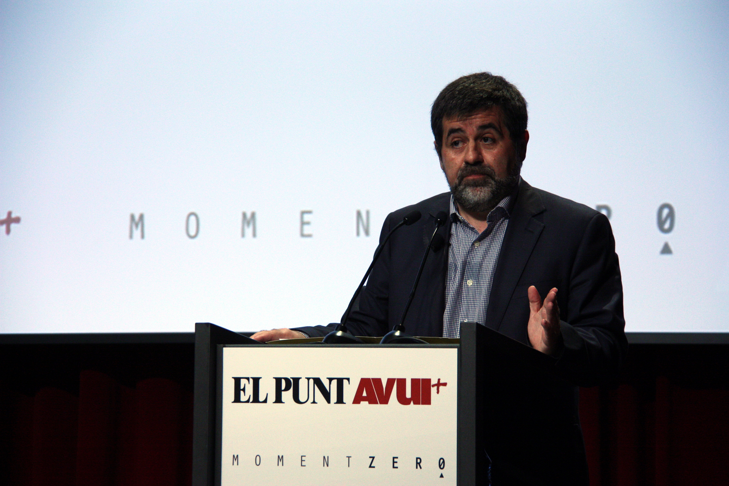 The President of the ANC, Jordi Sánchez, during the 'Moment Zero' event (by ACN)