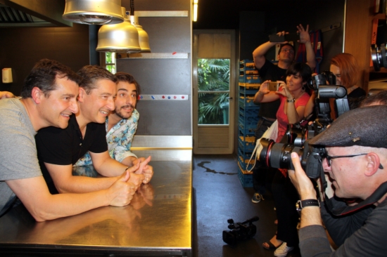 The Roca brothers in their restaurant in Girona on Tuesday morning (by ACN)