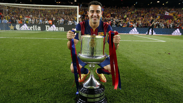 Xavi played his last game as a Barça player at the Camp Nou on Saturday (by FC Barcelona)