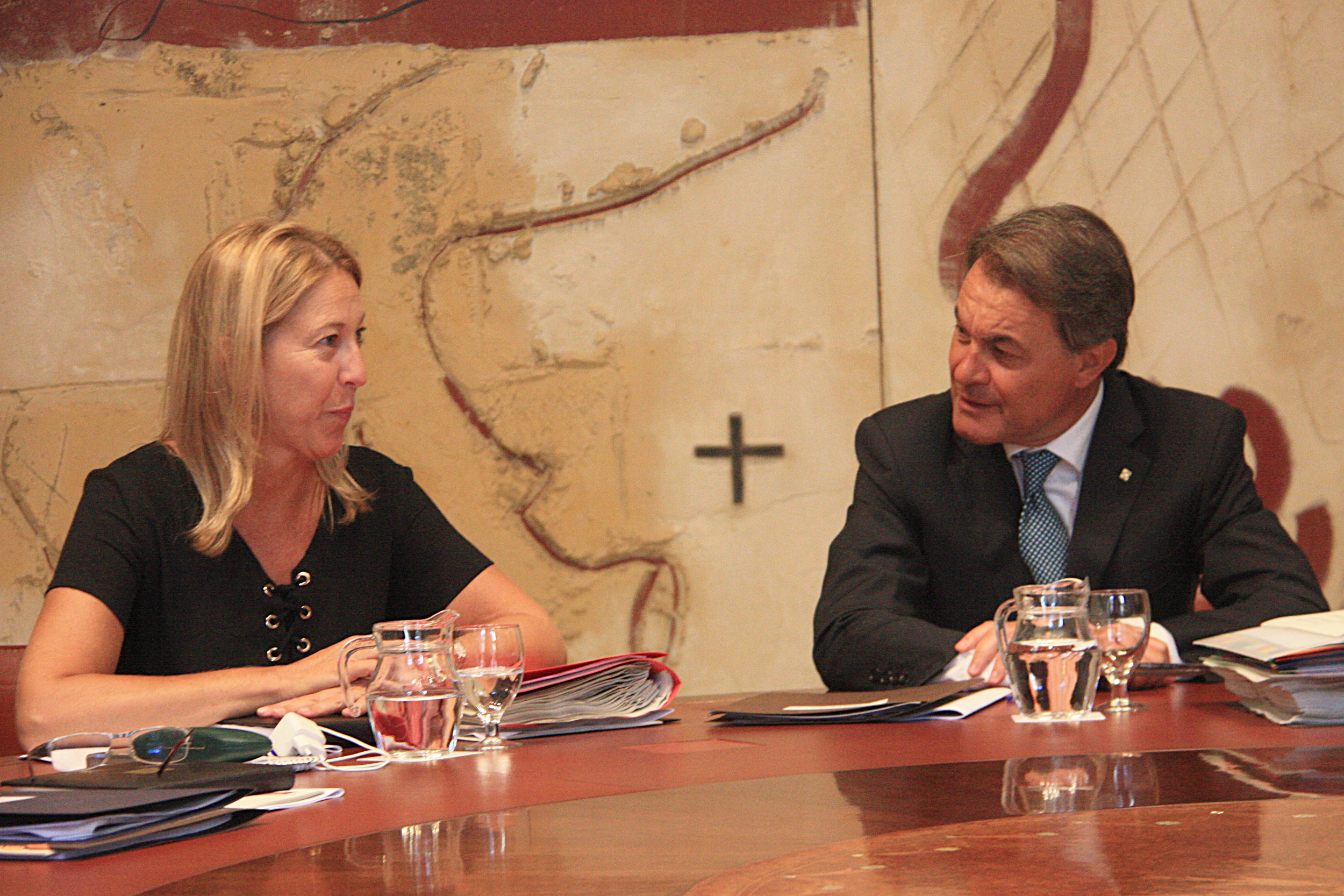 The Catalan President, Artur Mas, in a recent picture with Government spokeswoman Neus Munté (by ACN)