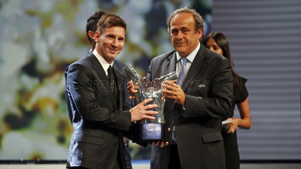 Messi is the UEFA Best Player in Europe (by Miguel Ruiz / FCB)