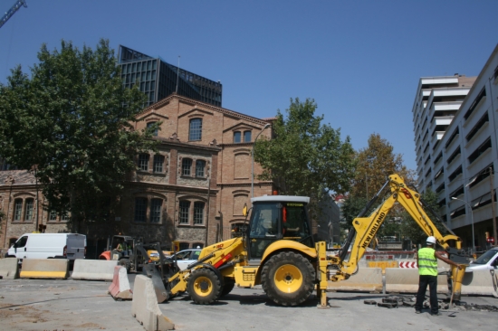 Construction work in the 22@ business and technological district, in Poblenou (by ACN)