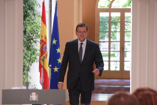 Mariano Rajoy on Friday at La Moncloa Palace (by X. Vallbona)