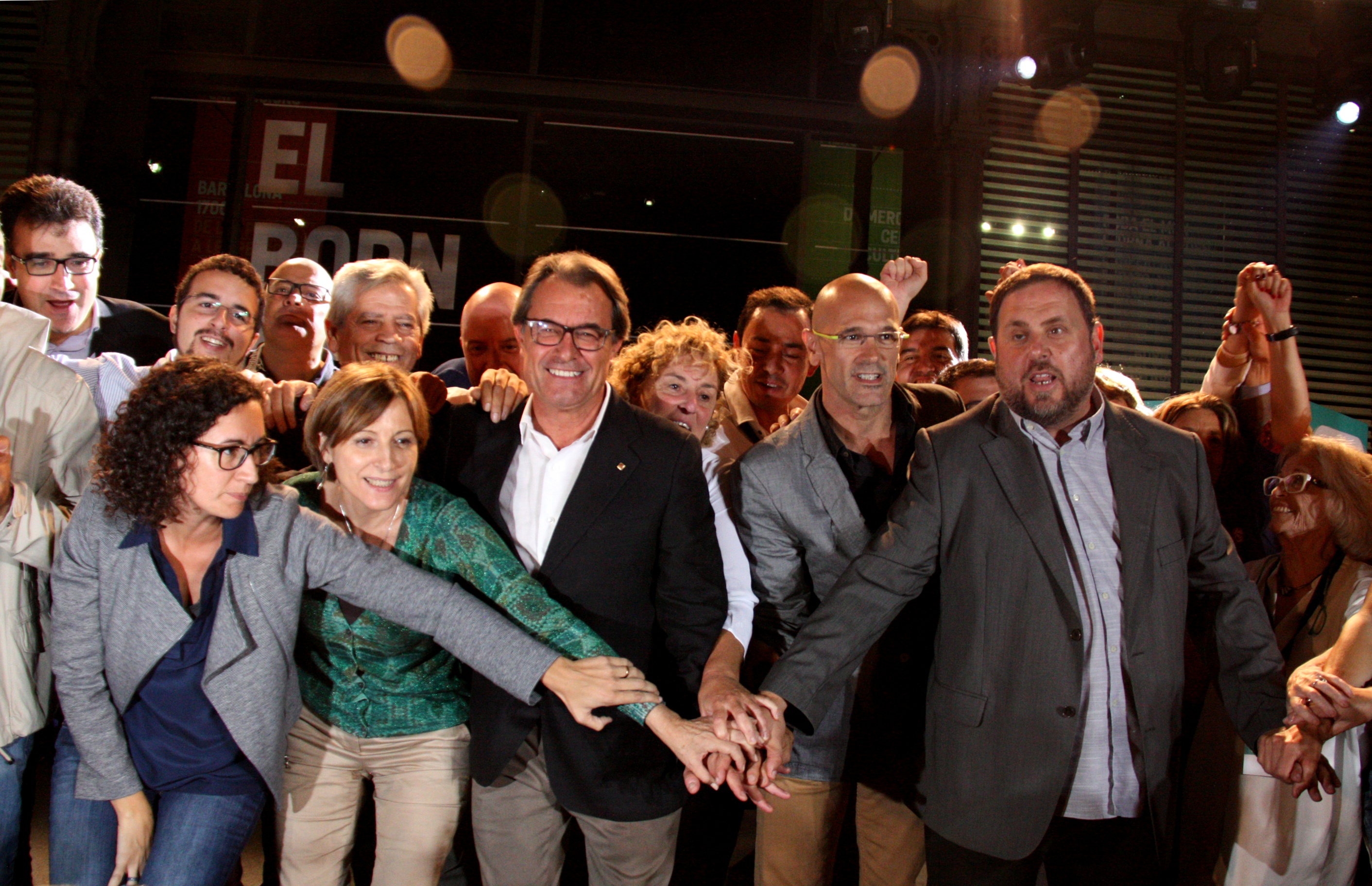 Members of the pro-independence unitary list 'Junts Pel Sí' (by ACN)