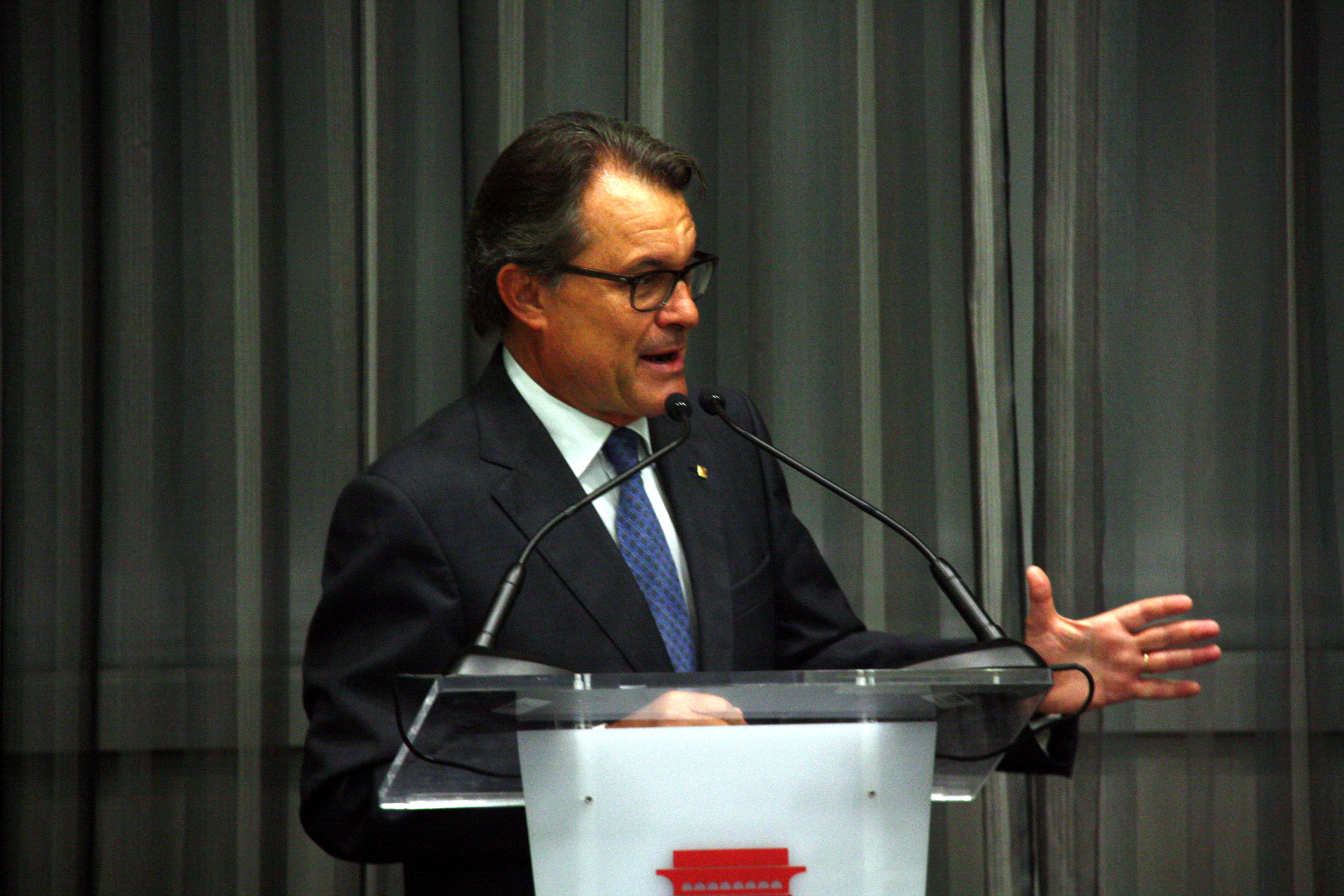President Mas at a dinner with employer's association in Girona (by ACN)