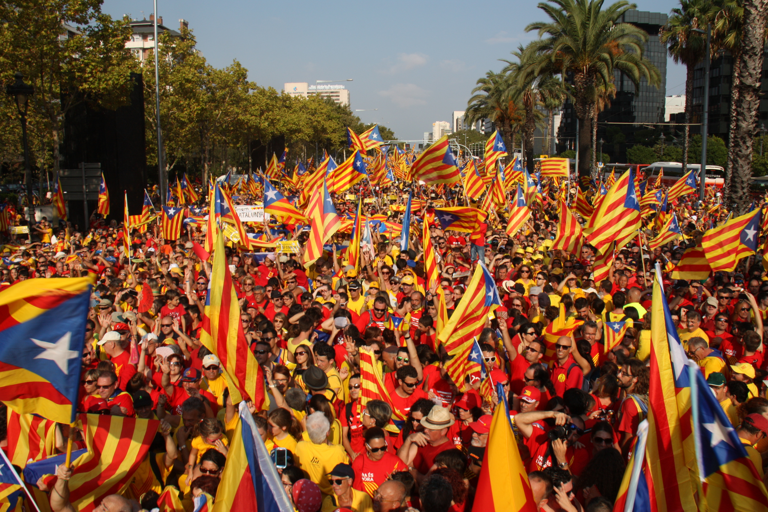Last year pro-independence mass demonstration, held in Barcelona on Catalonia's National Day