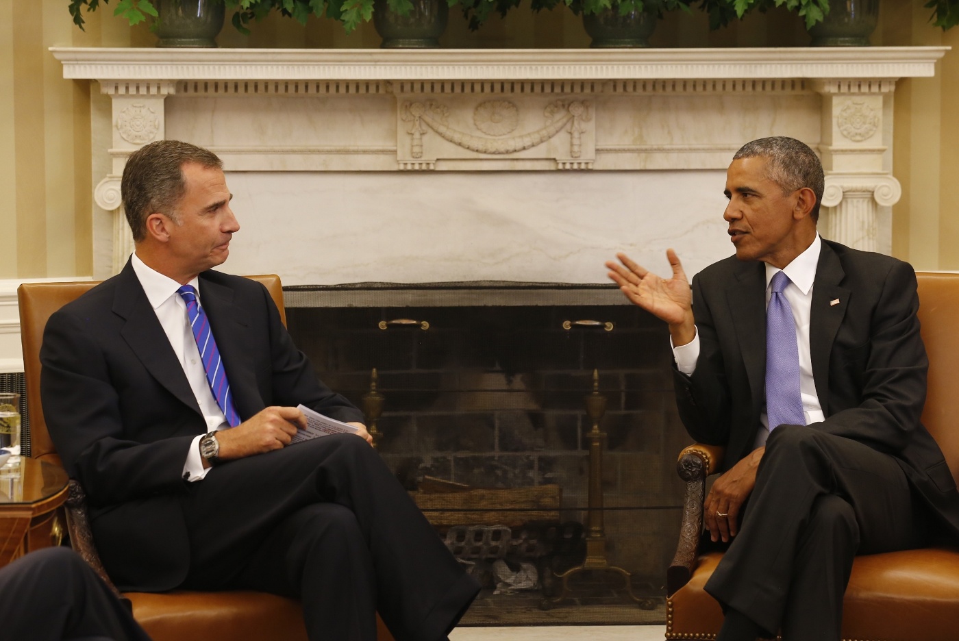 US President Barack Obama and Spanish King Felipe VI at the White House (by ACN)