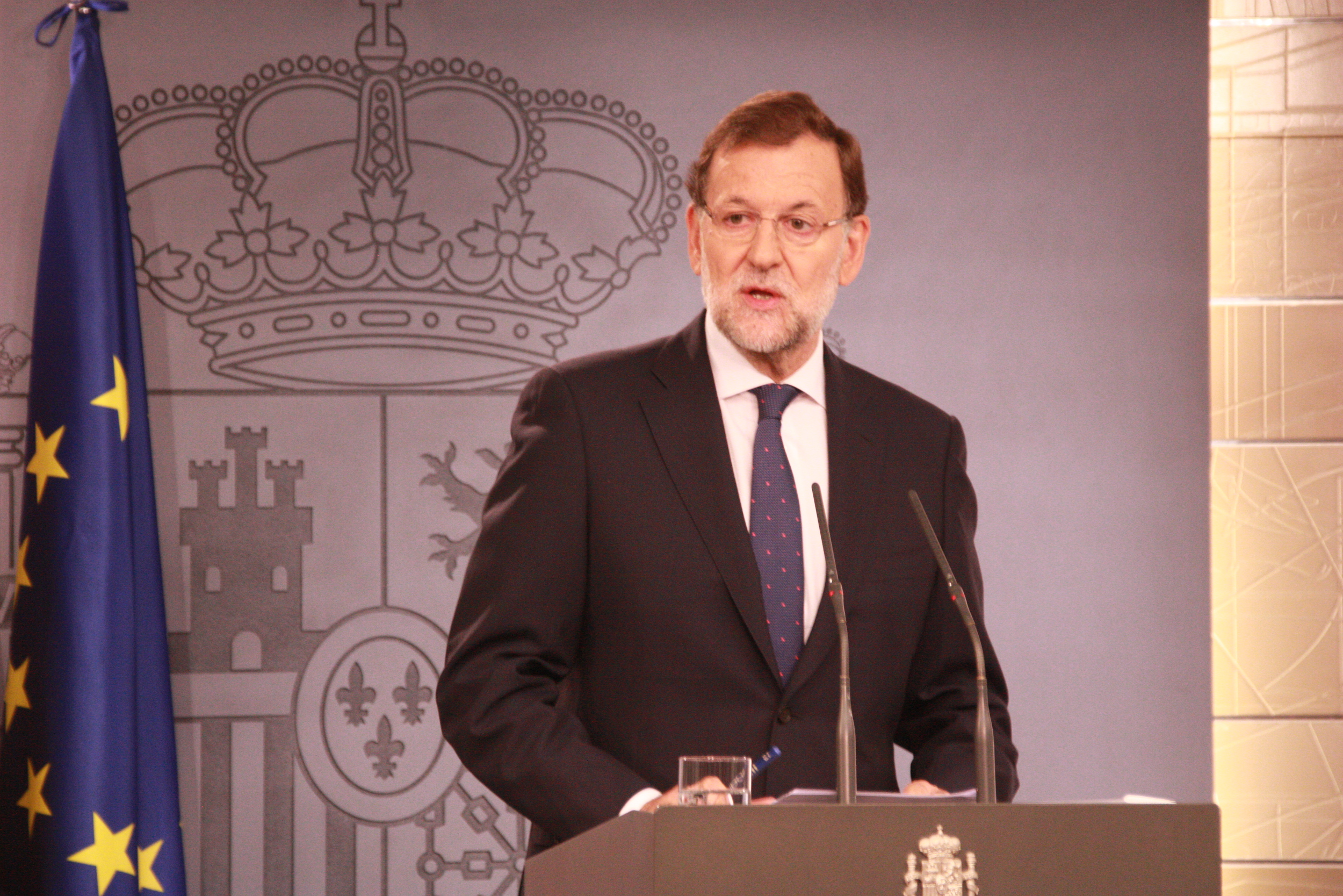 Spanish Prime Minister, Mariano Rajoy at his official declaration this morning (by ACN)