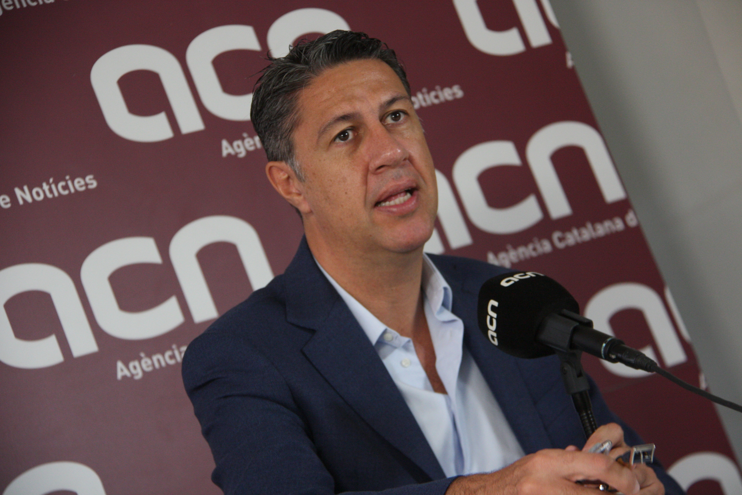 PPC's candidate Xavier García Albiol's press conference at CNA headquarters (by ACN)