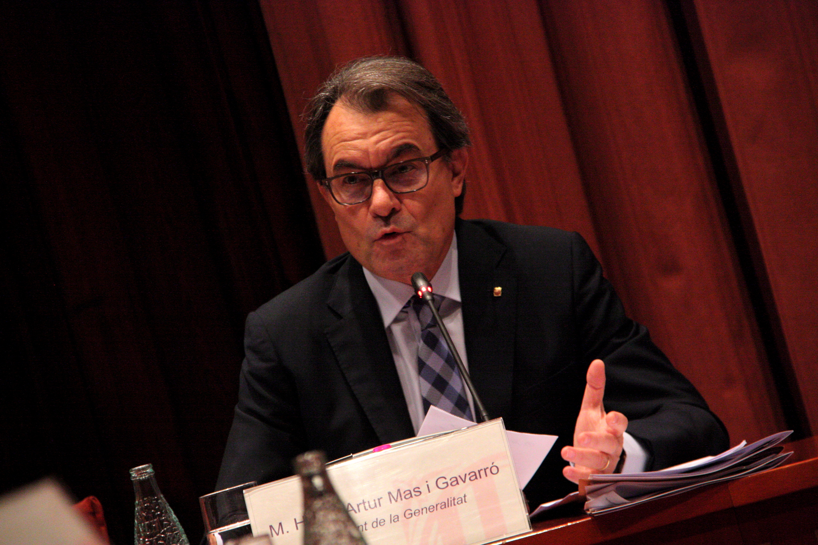 Artur Mas before the Parliament this Friday (by ACN)