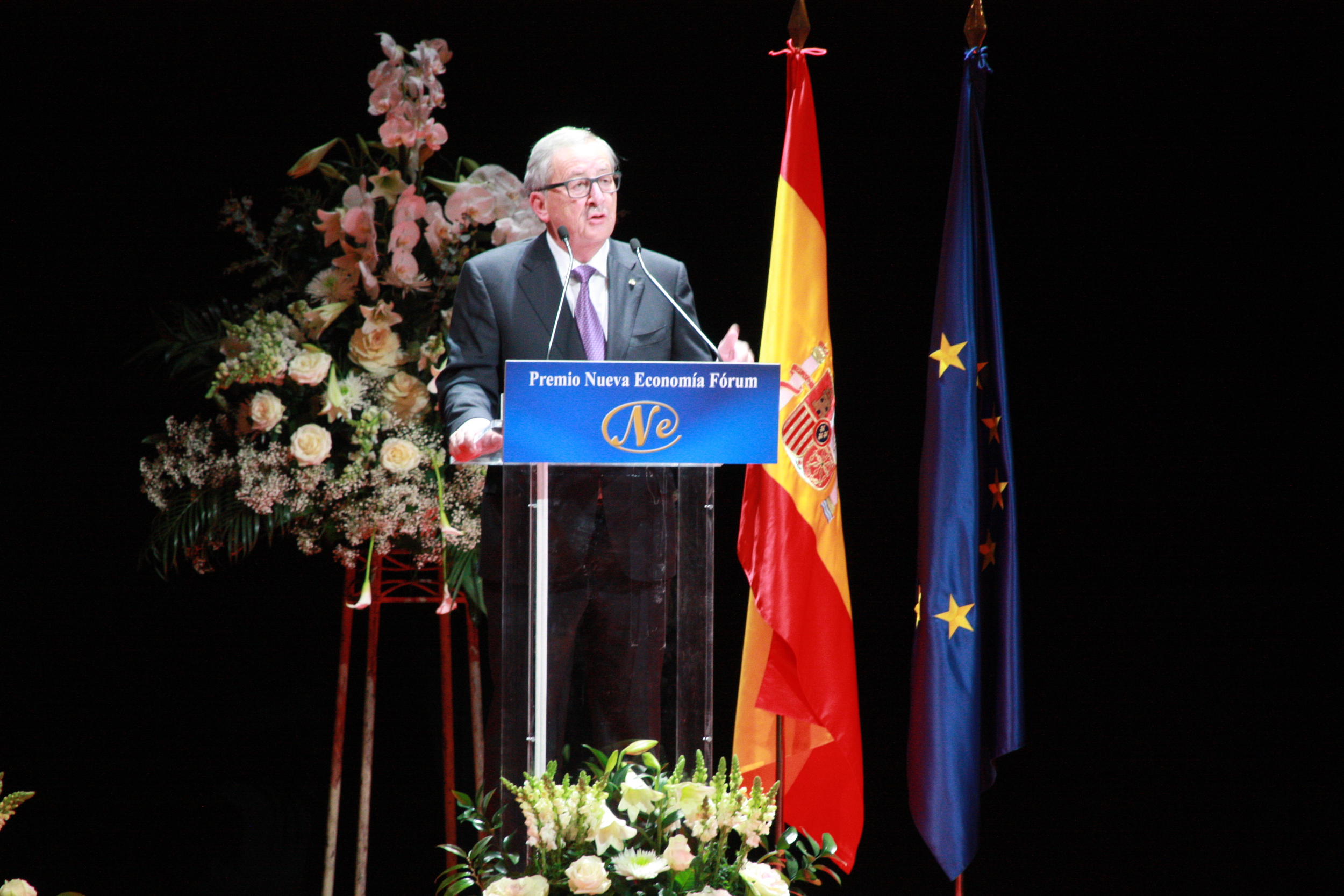 Jean-Claude Junker in Madrid this Wednesday (by ACN)