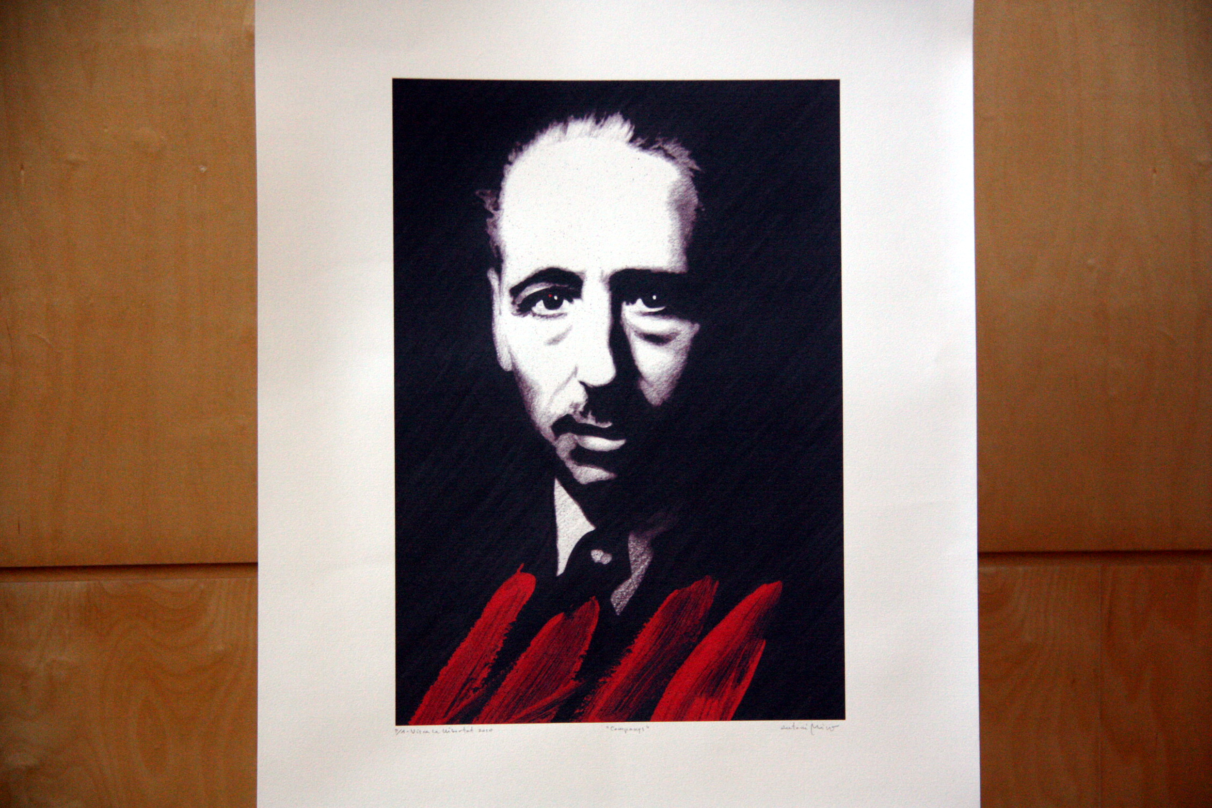 Official poster of the 75th anniversary of Lluis Companys' execution commemoration events