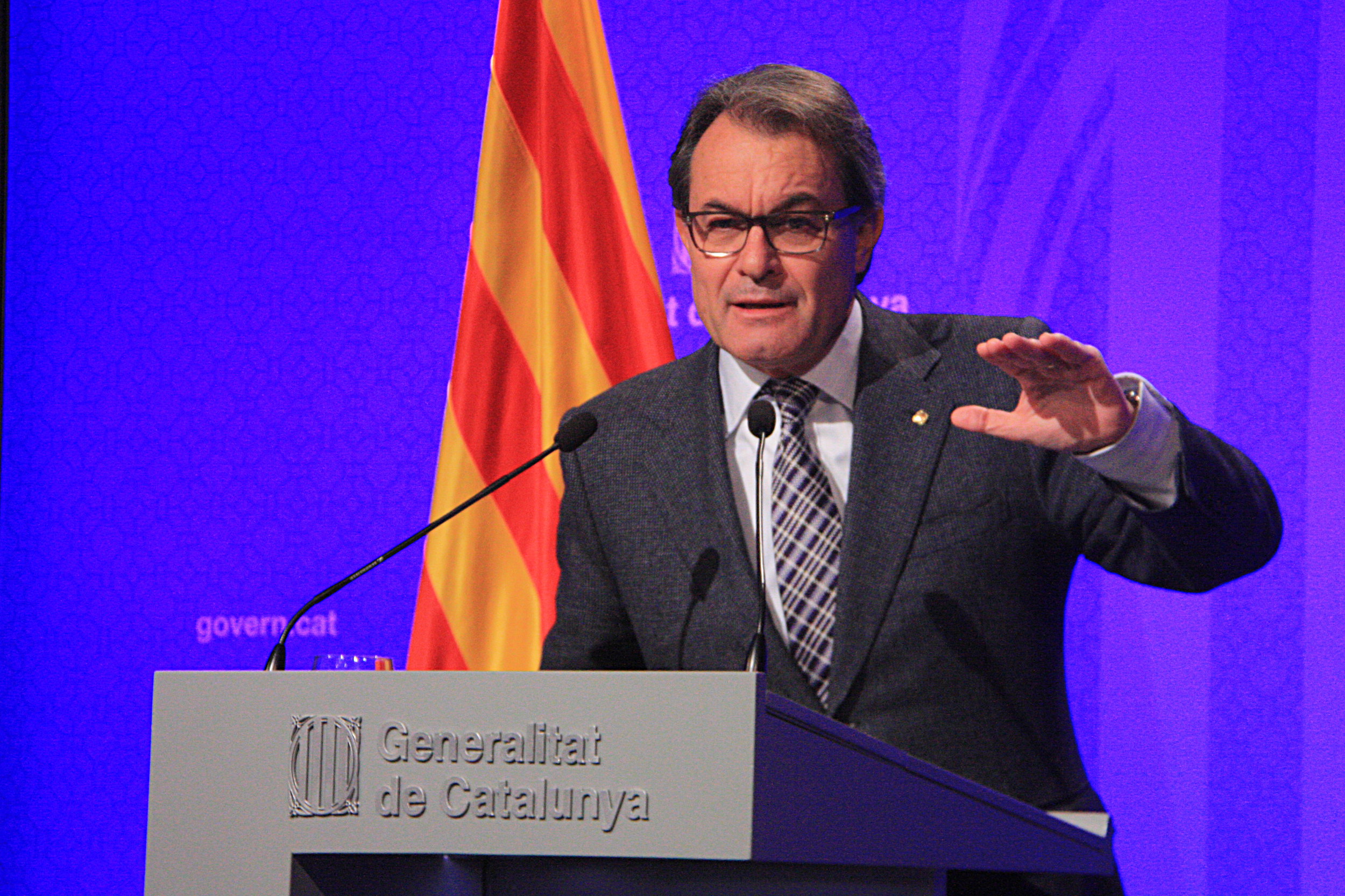 Current President, Artur Mas appeared before the media this Tuesday to comment on Spain's FLA's restrictions (by ACN)