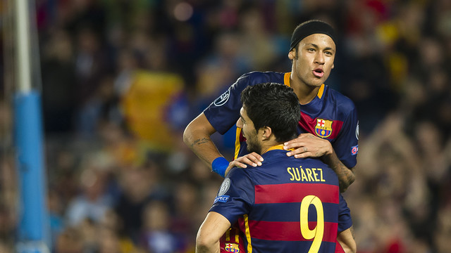 Neymar and Suárez goalscoers at Camp Nou (by FCB)