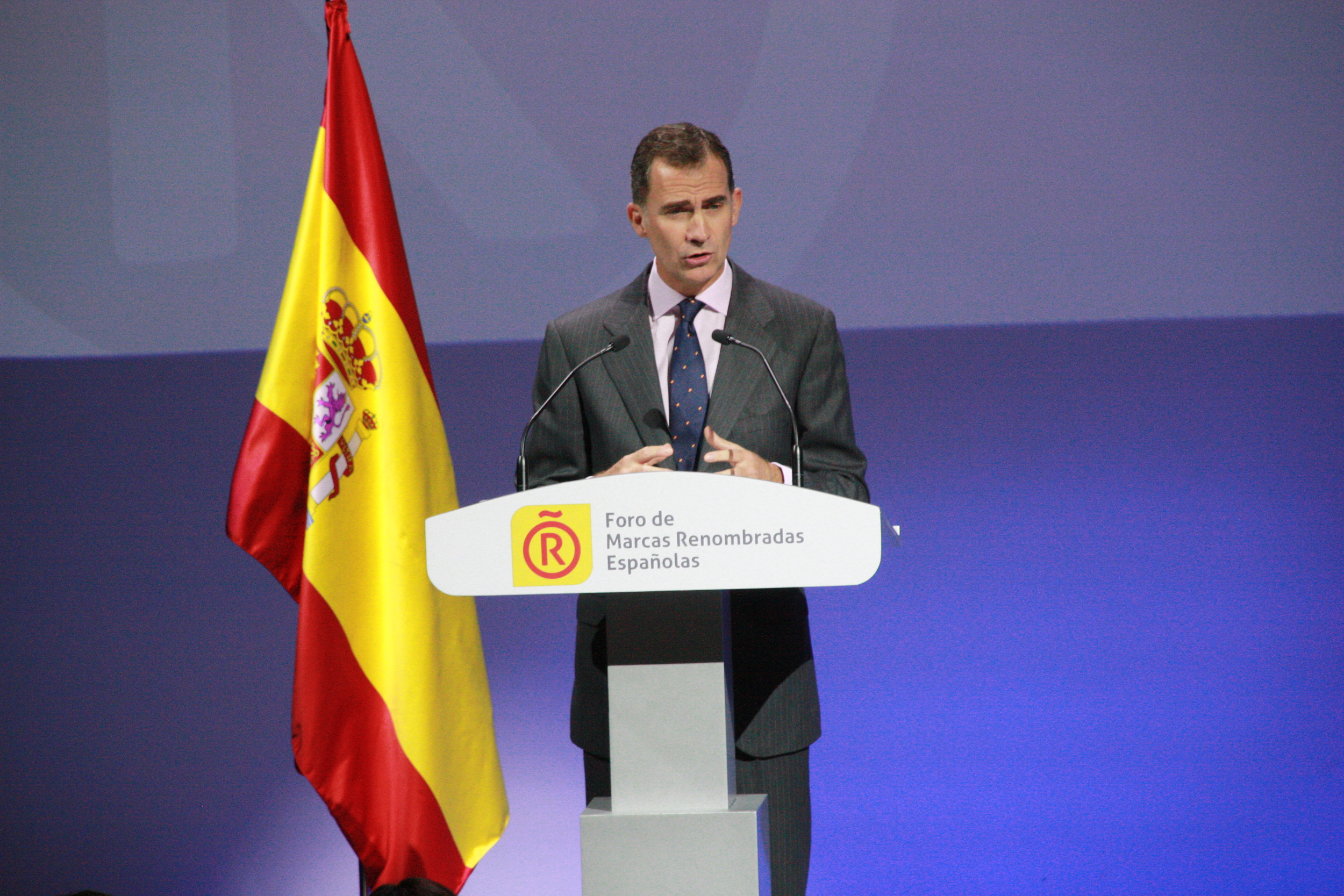 Spain's King, Philip VI at a ceremonial event of 'Marca España' in Madrid (by ACN)