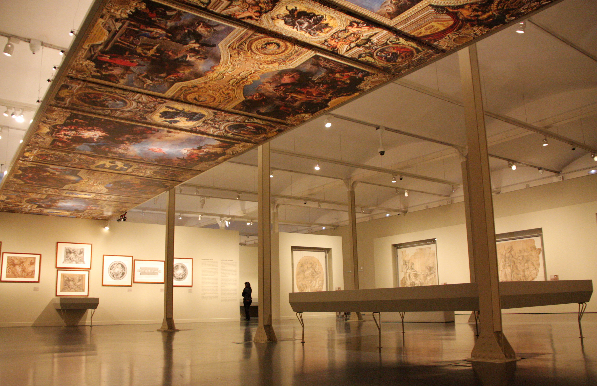 The main room of 'Drawing Versalles. Charles Le Brun (1619-1690)' exhibition in Barcelona CaixaForum (by ACN)