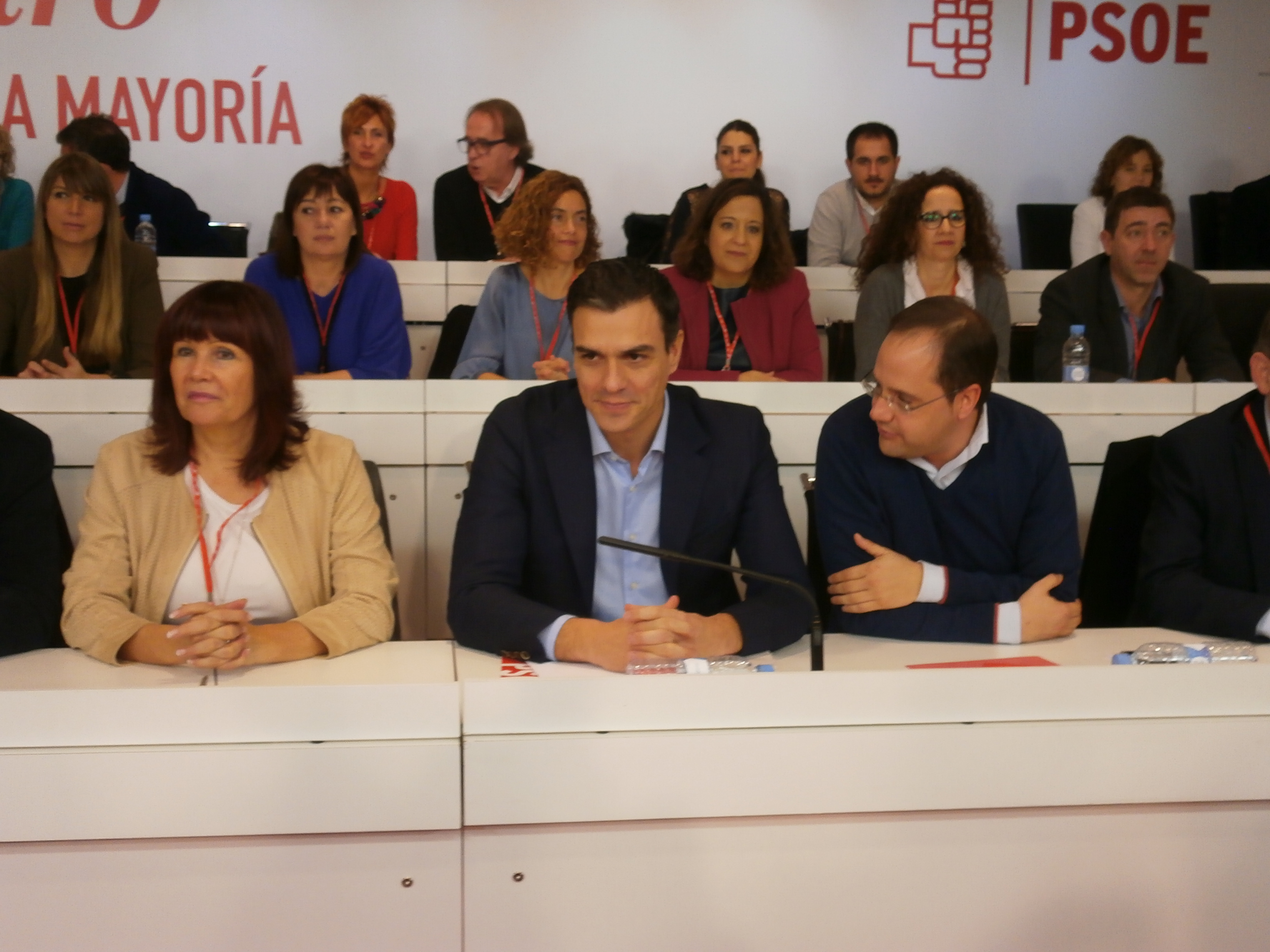 Image of PSOE's Federal Committee with Pedro Sánchez at the forefront (by ACN)