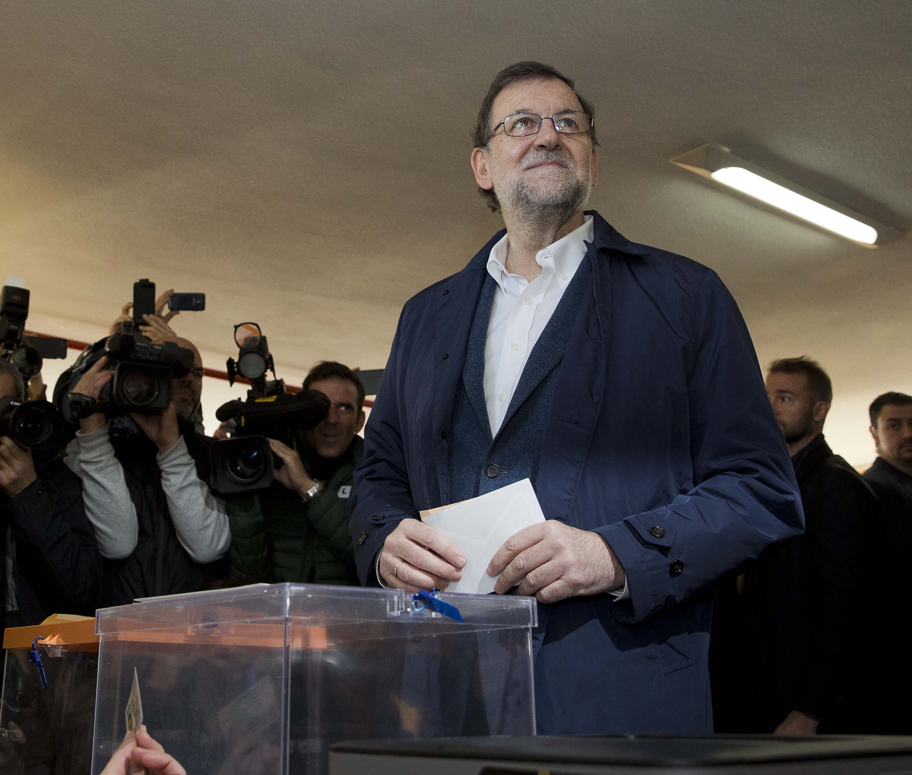 Image of current Spanish Prime Minister, Mariano Rajoy, voting this Sunday (by ACN)