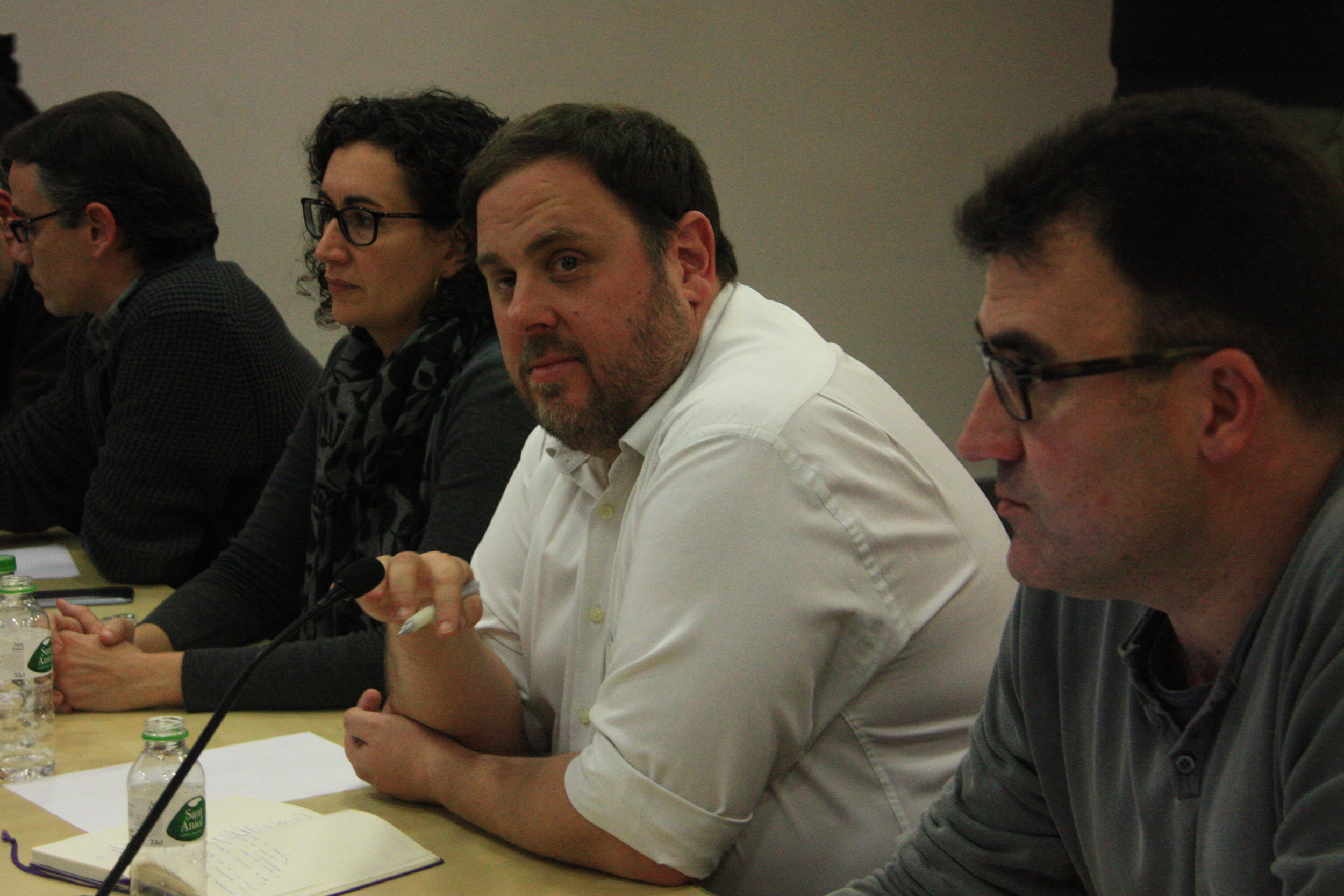 Image of ERC's leader, Oriol Junqueras and other members of the left wing party (by ACN)