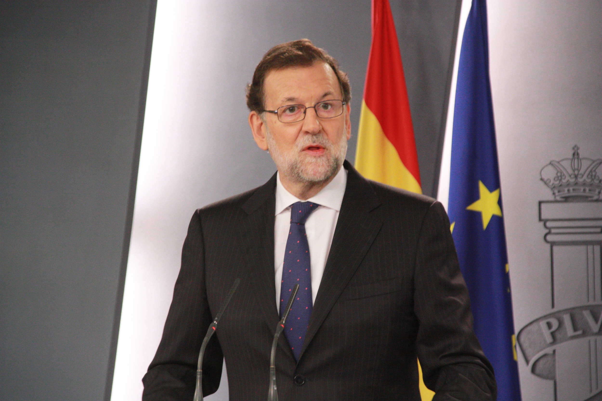 Image of Current Spanish Prime Minister, Mariano Rajoy during an appearance before the media (by ACN)