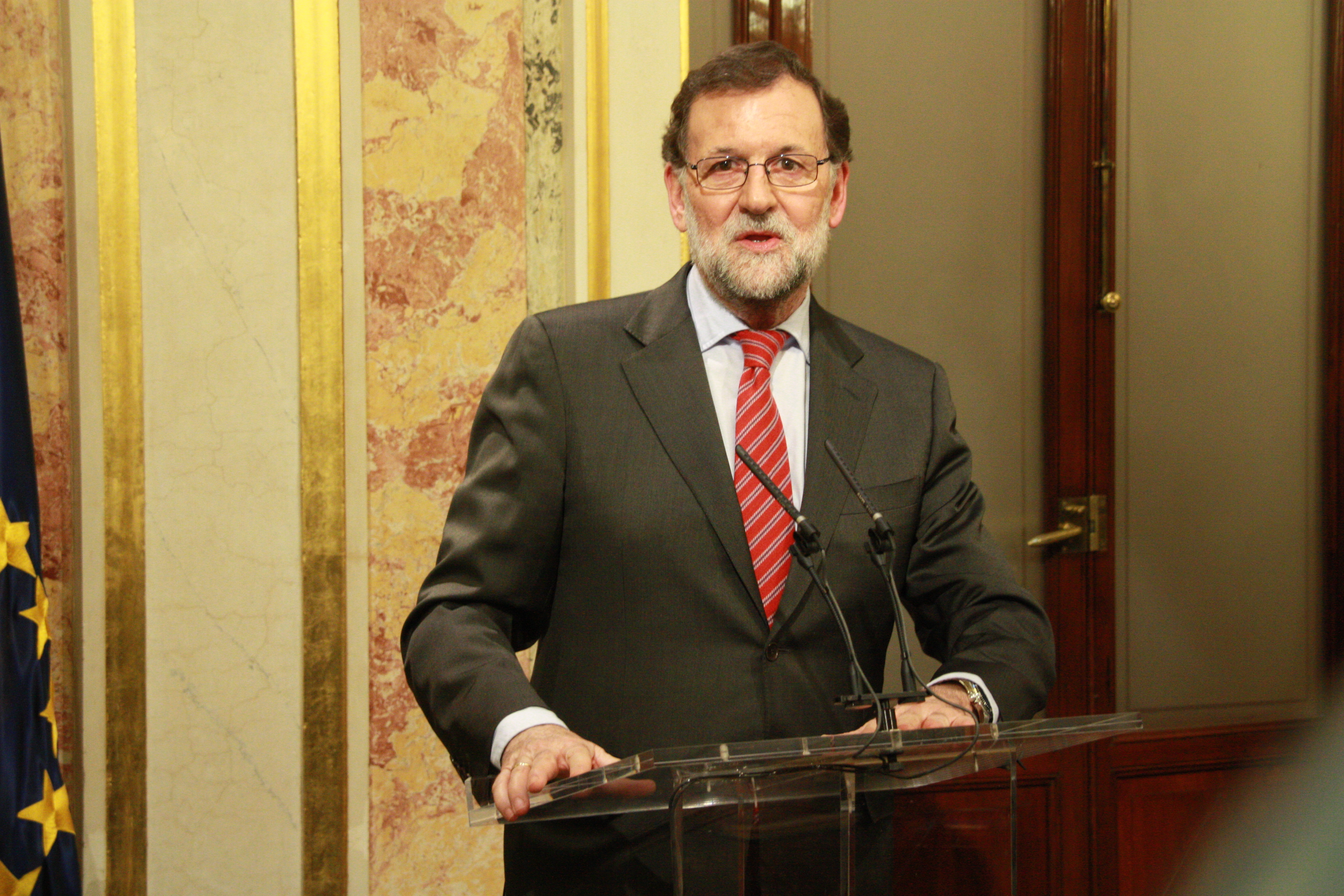 Current Spanish Prime Minister, Mariano Rajoy, after his meeting with PSOE's leader, Pedro Sánchez (by ACN)