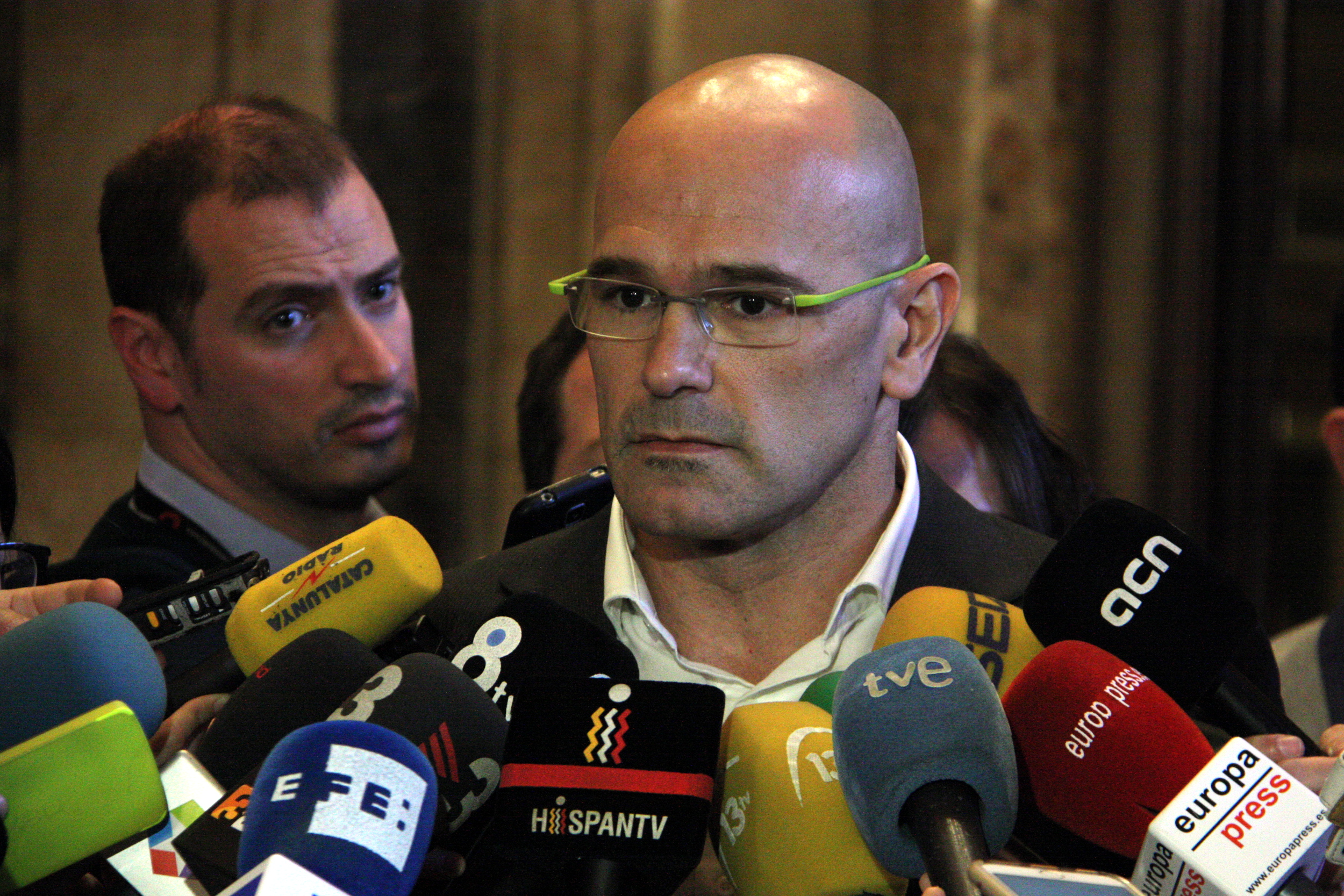 The Catalan Minister for Foreign Affairs, Raül Romeva, meeting the press this Wednesday (by ACN)