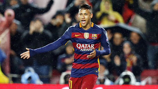 Neymar put Barça on top, 1–0, in the 18th minute (by FCB)