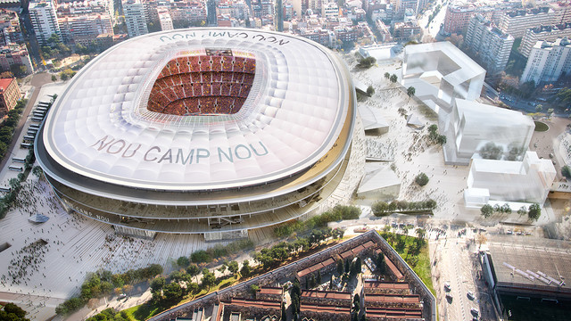 Aerial view of the New Camp Nou (by FCB)