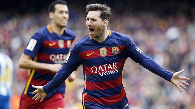 Messi celebrates after opening the scoring in minute eight (by ACN)