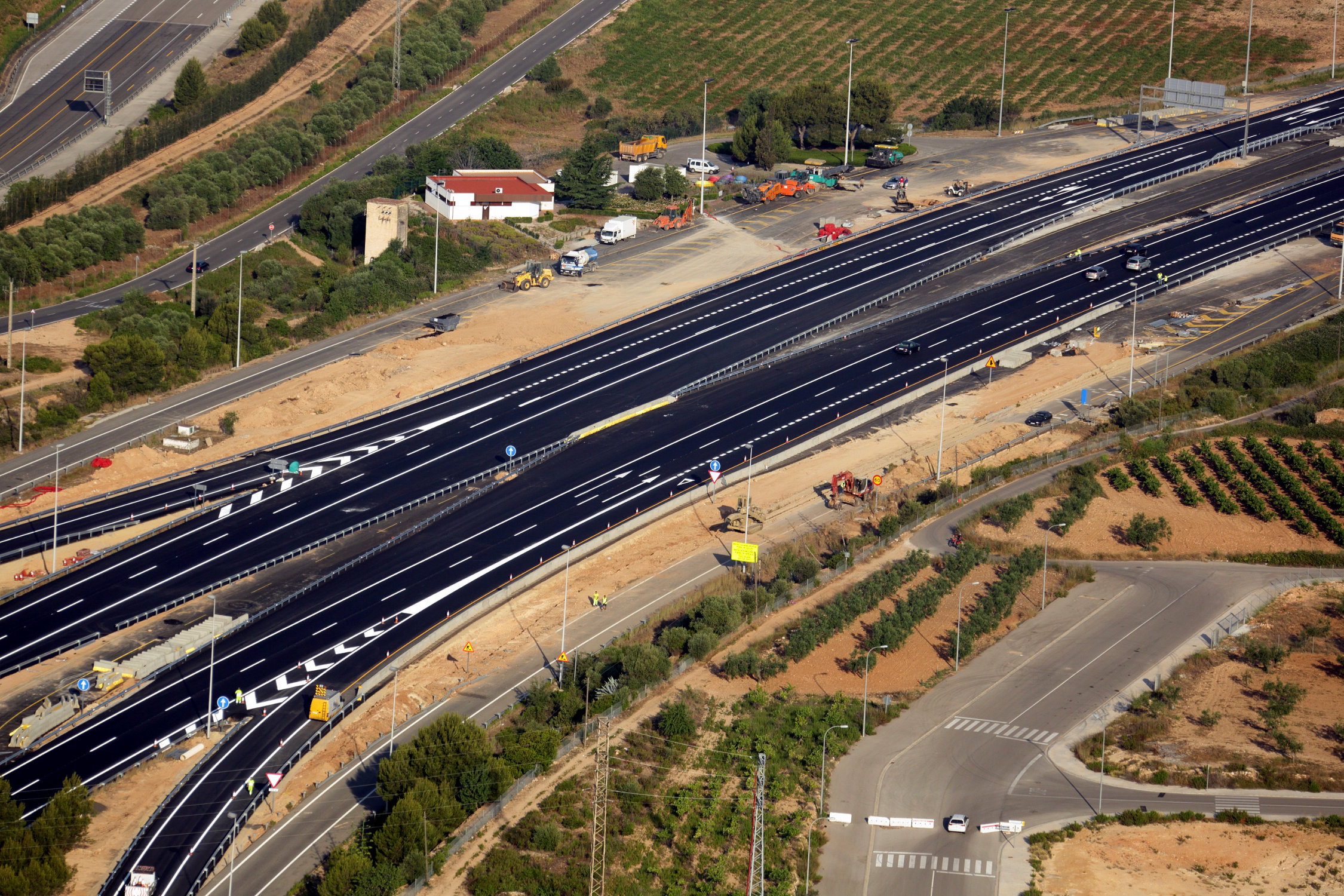 Image of AP7 and A2, two of the main motorways in Catalonia, both managed by Abertis (by ACN)