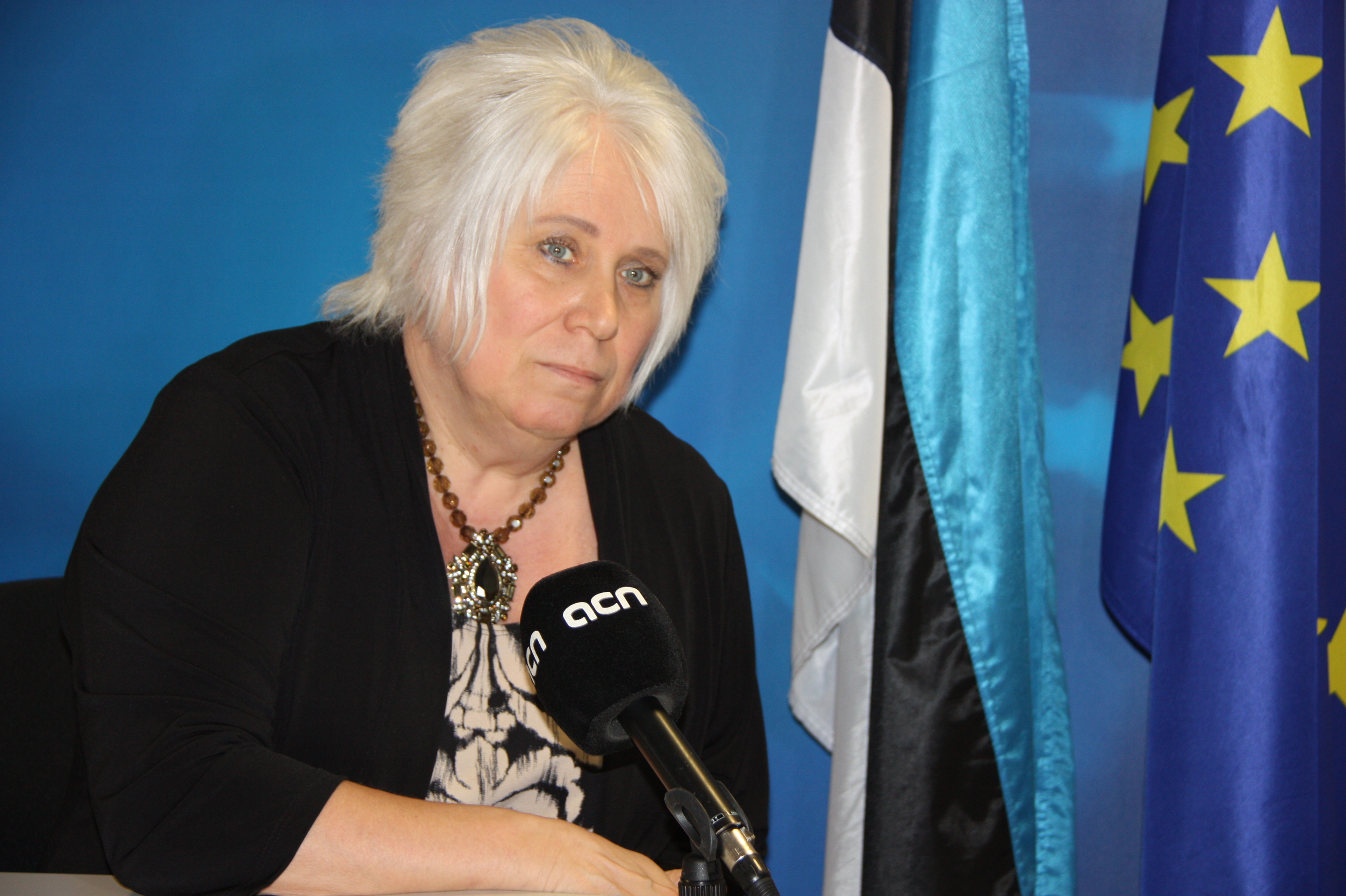 The Foreign Affairs Minister of Estonia, Marina Kaljurand (by ACN)