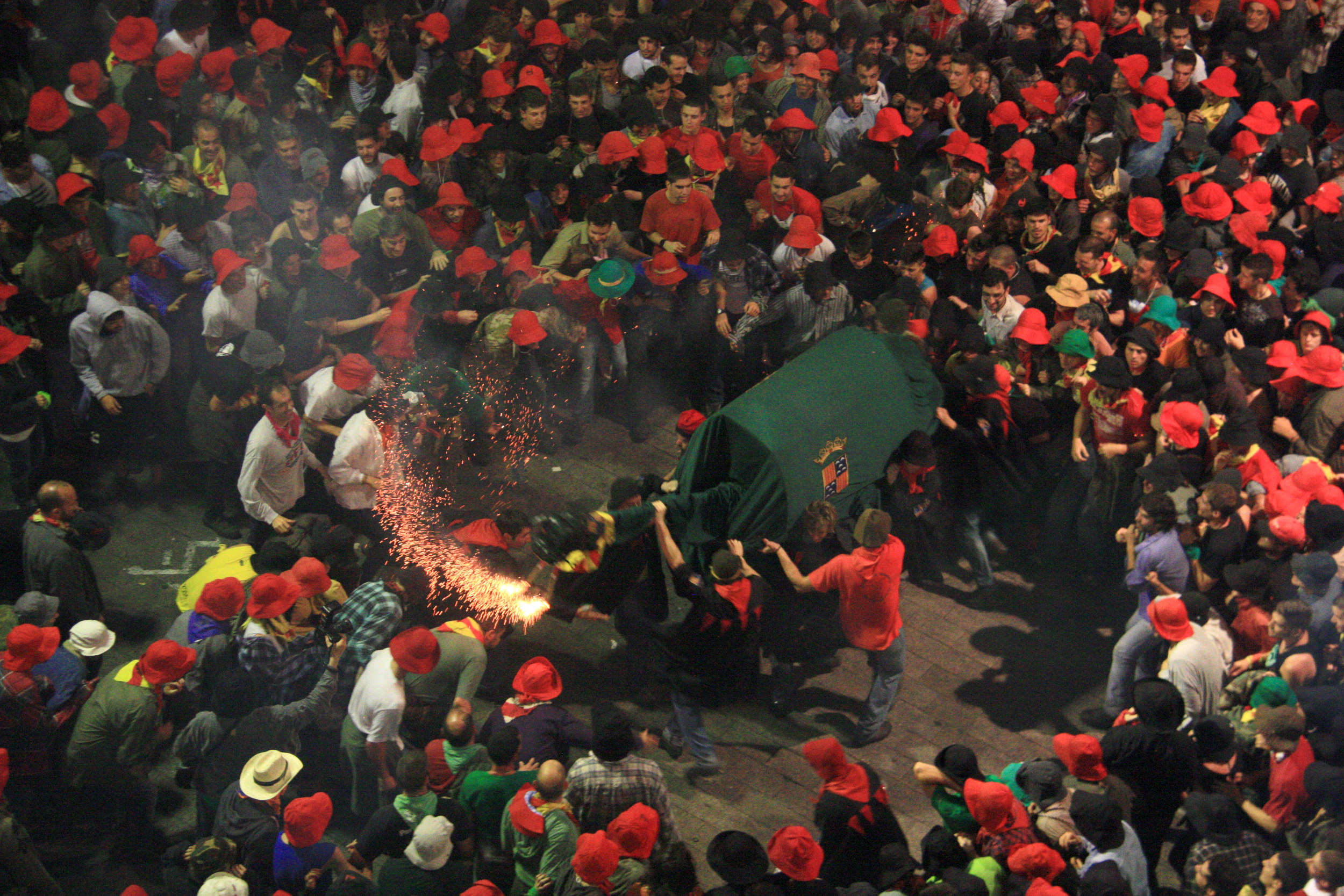 One of the key moment of 'Patum' festival in the town of Berga (by ACN)