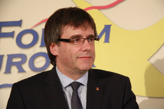 The Catalan President, Carles Puigdemont, in Madrid (by R. Pi de Cabanyes)