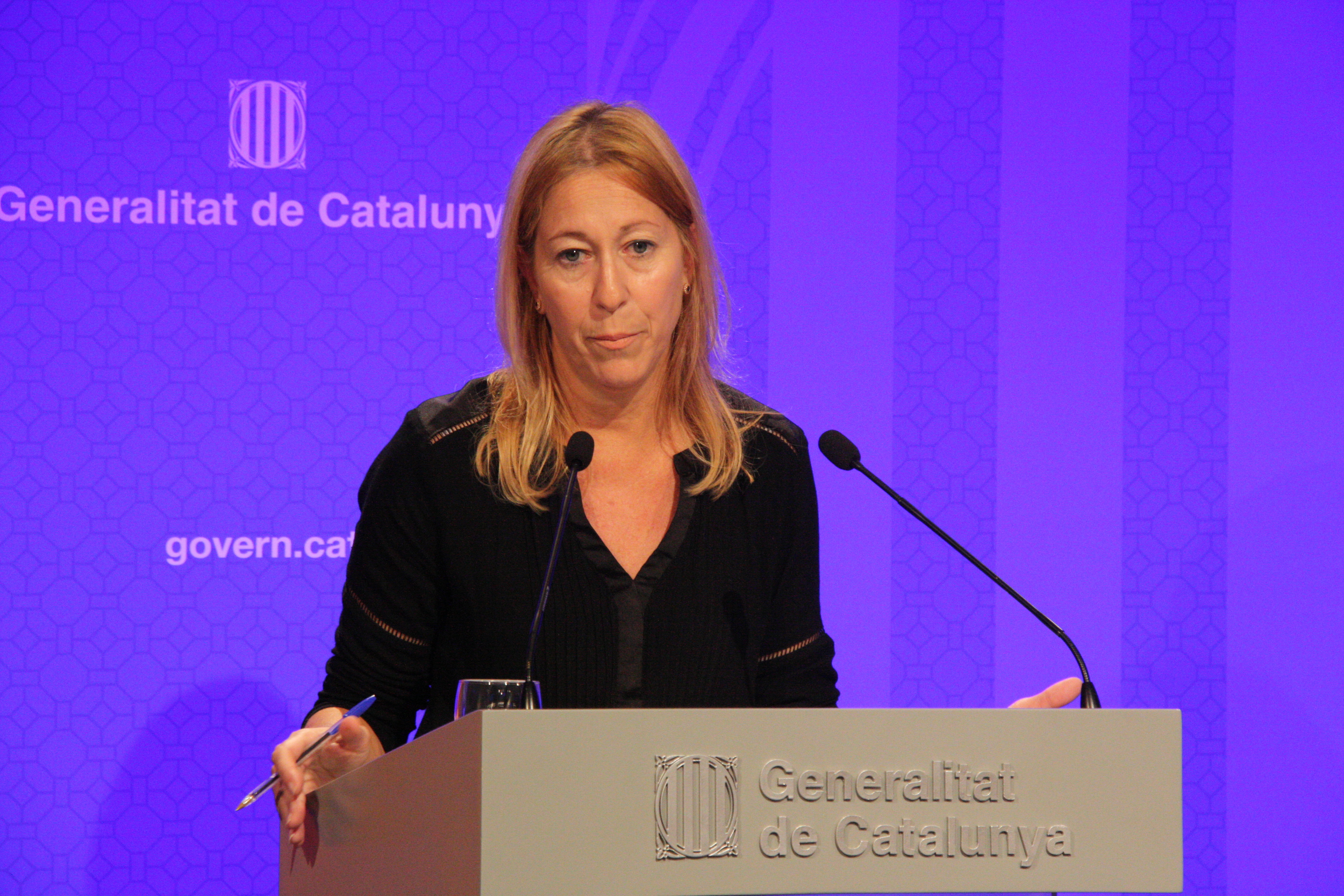 Catalan Government's Spokeswoman, Neus Munté, during a press conference (by ACN)