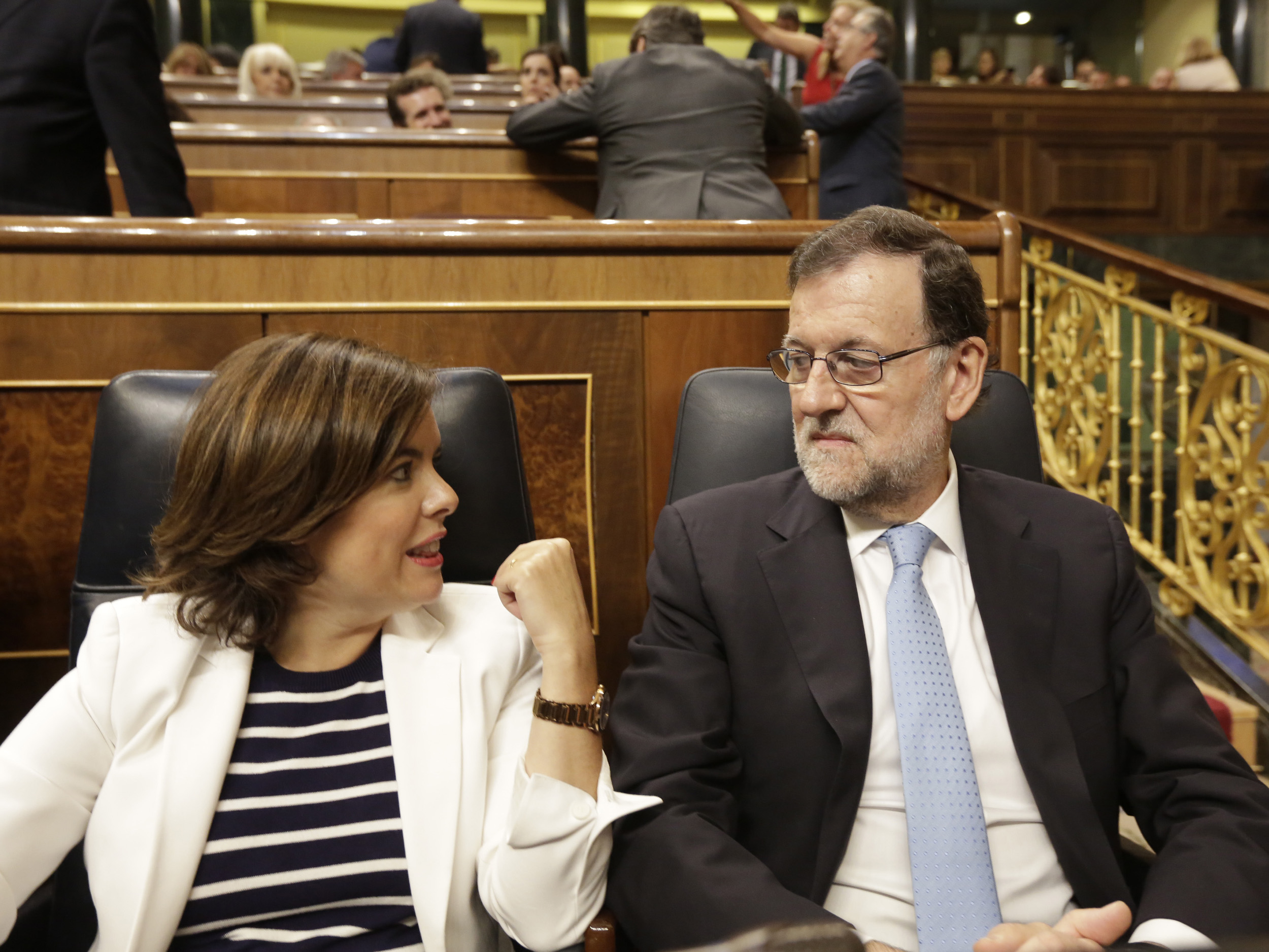 Current Spanish President, Mariano Rajoy, joined by Current Spanish Vice President, Soraya Sáenz de Santamaría (by ACN)