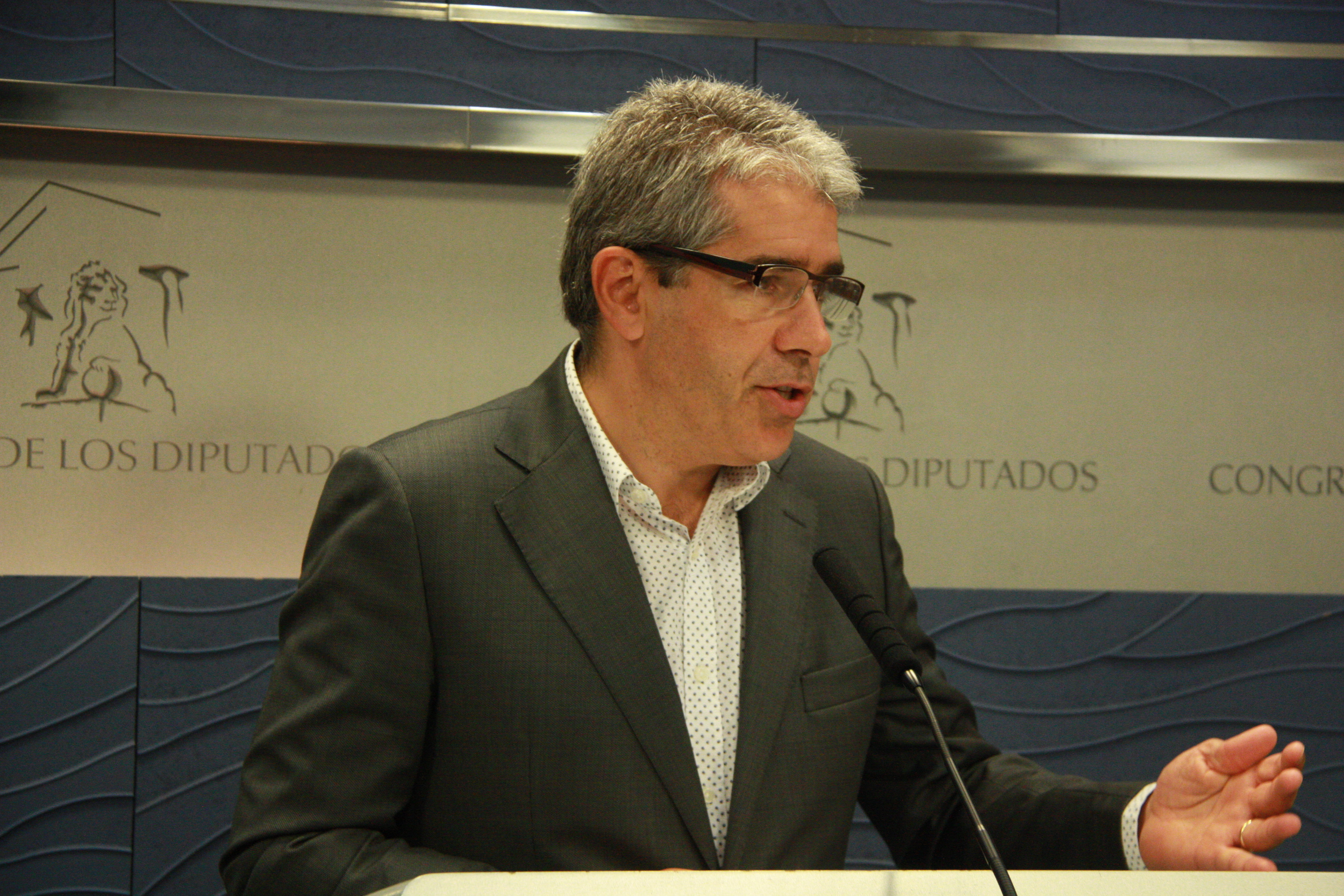 PDC's leader in the Spanish Parliament, Francesc Homs, during a press conference (by ACN)